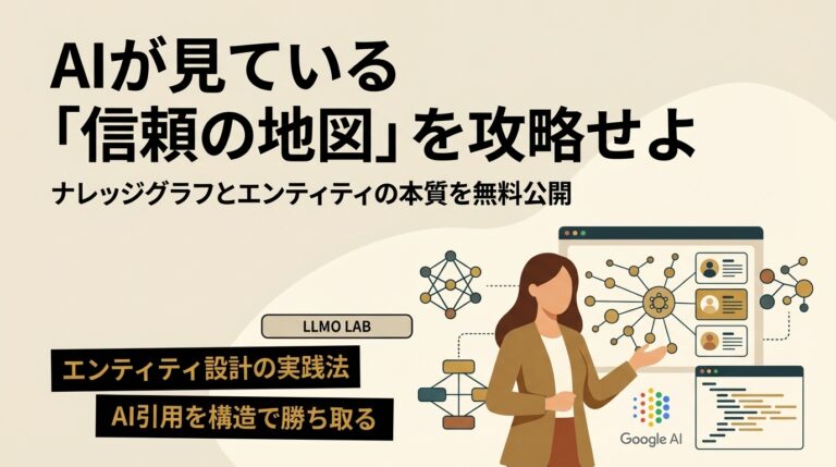 【LLMO対策】ナレッジグラフとエンティティとは？〜LLMO戦略における本質を無料公開〜