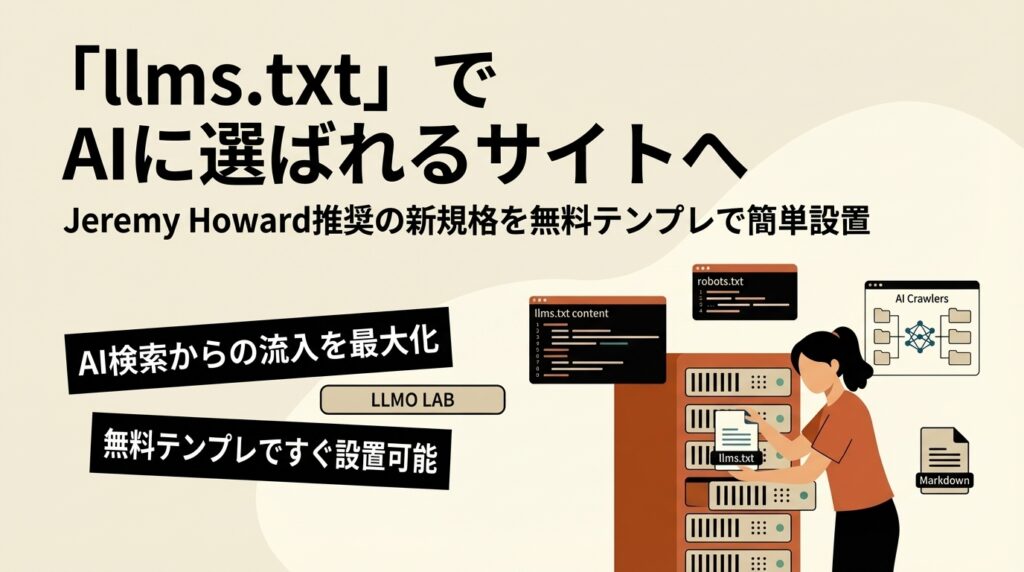 Jeremy Howard氏推奨！AIに引用されるための「llms.txt」の設置方法【無料テンプレ付】