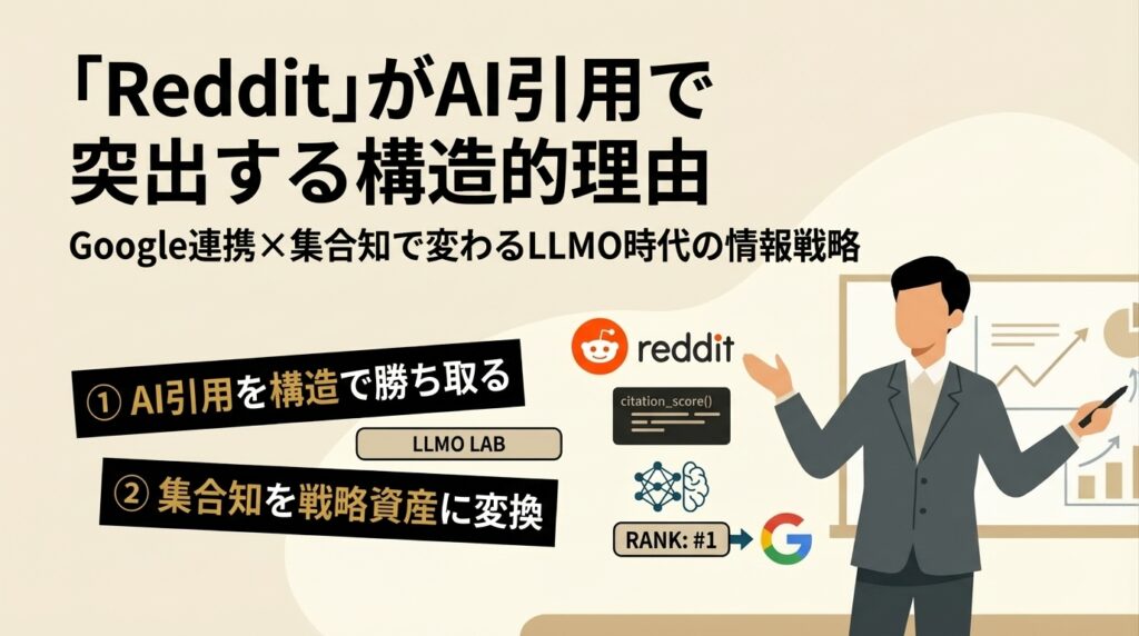RedditとGoogle連携が示すLLMO時代の引用戦略とは｜LLMO研究所が徹底解説