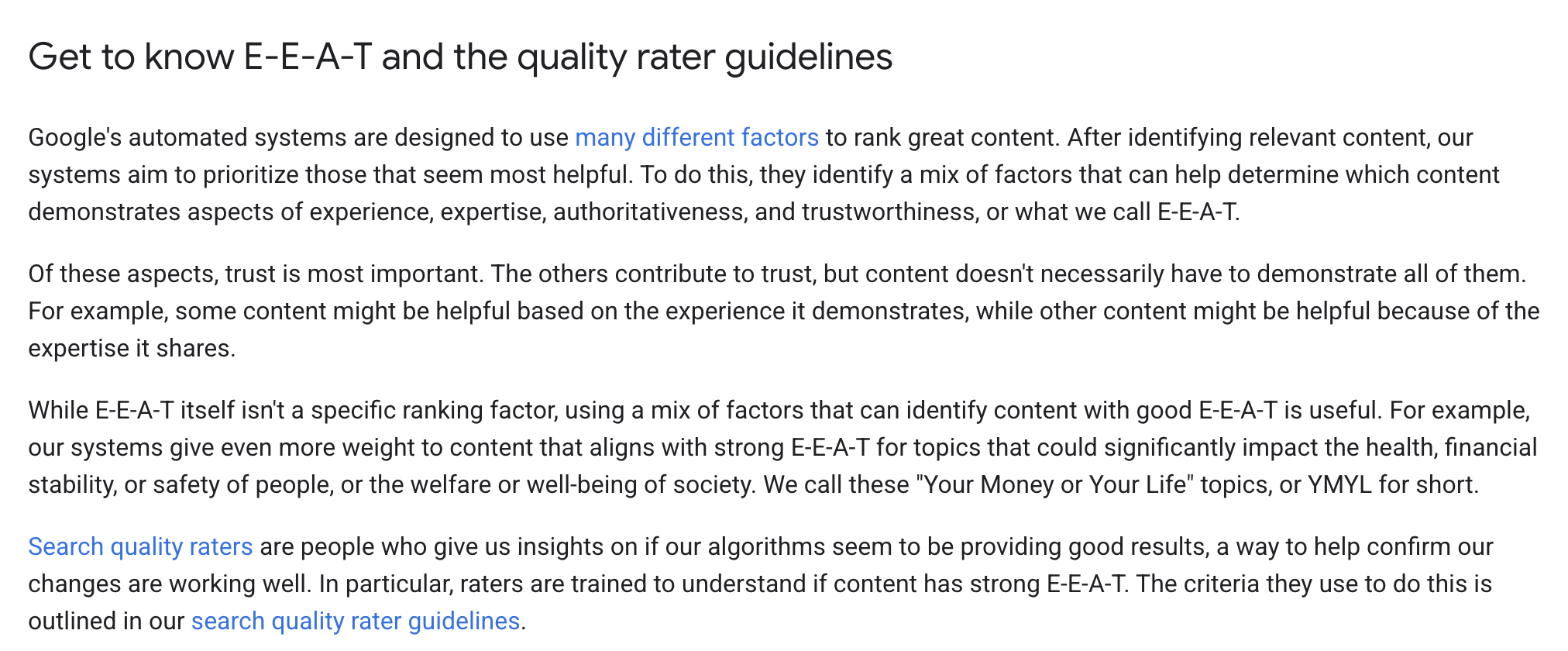 Googleが定めるE-E-A-T（経験・専門性・権威性・信頼性）の枠組みでは、「経験（Experience）」は、コン…