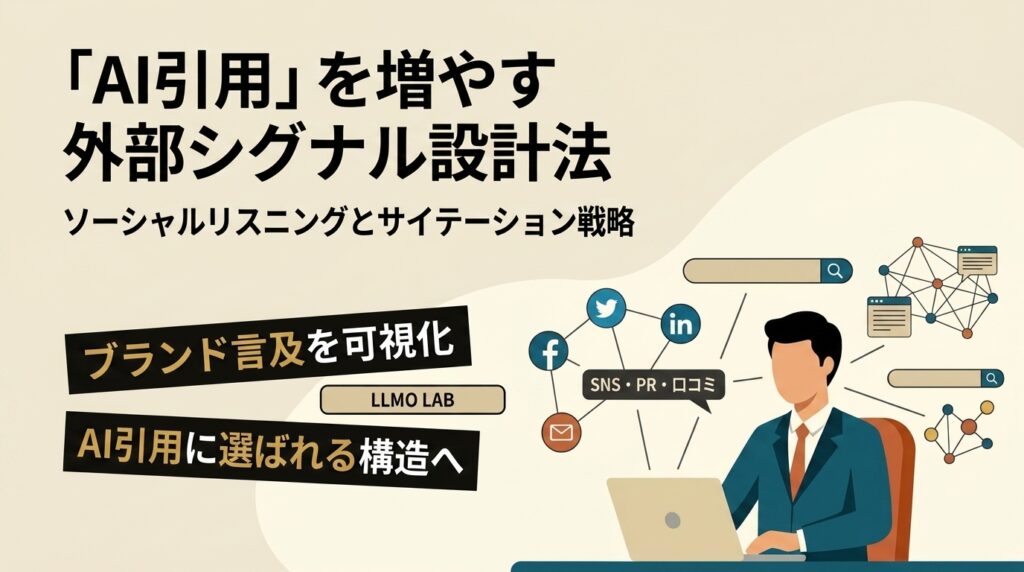 AI検索時代に「選ばれる」ためのソーシャルリスニングとサイテーション戦略