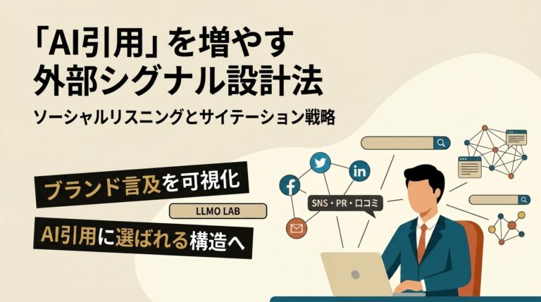 AI検索時代に「選ばれる」ためのソーシャルリスニングとサイテーション戦略