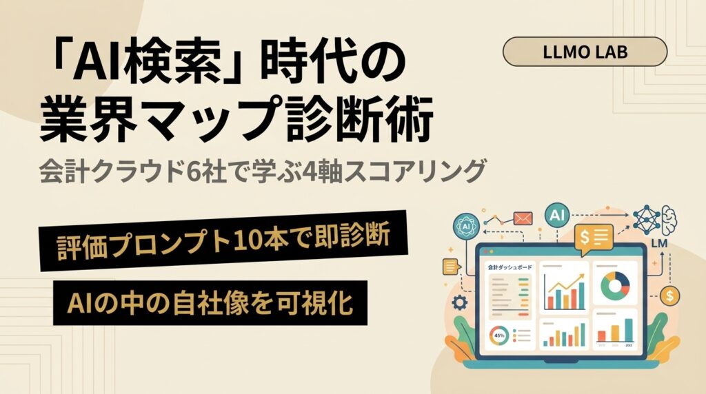 あなたの会社はAIにどう認識されるか——会計クラウド系6社の業界マップで学ぶAIO/LLMO診断フレームワーク