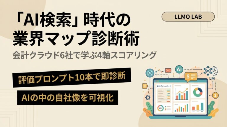 あなたの会社はAIにどう認識されるか——会計クラウド系6社の業界マップで学ぶAIO/LLMO診断フレームワーク